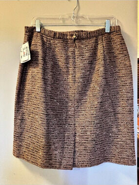 Gianni Cosmopolitan Mini Skirt Brown & Pink Size 14